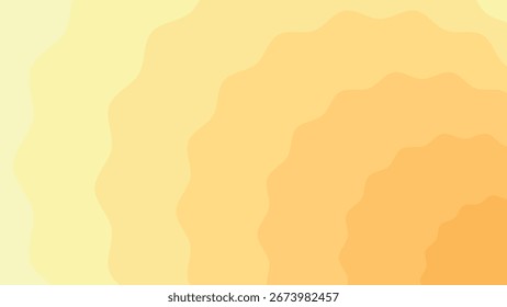 abstract yellow orange layered wave shape background vector design