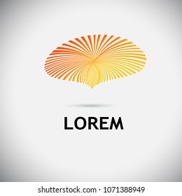 Abstract yellow orange logo from lines. Vector