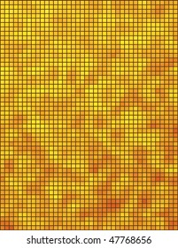 Abstract yellow and orange mosaic vertical vector background.