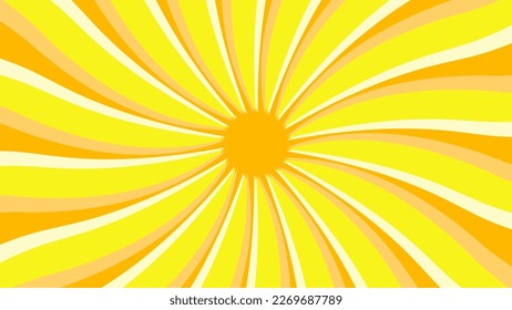 abstrakter, gelber und orangefarbener Hintergrund für modernes Grafikdesign. glänzender Rochen-Cartoon mit bunter Farbe für Webbanner-Tapete und Posterkartendekoration