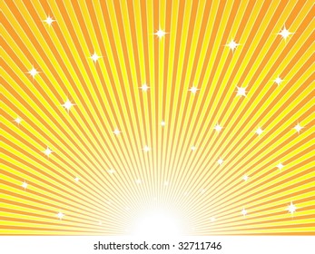 Abstract yellow and orange sunny vector background