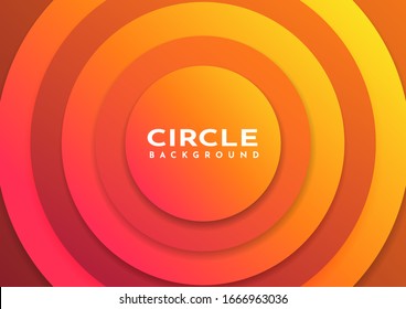 Abstract yellow and orange tone circle background decoration with textured background. Vector illustration