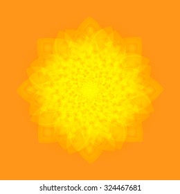 Abstract yellow & orange tones flower background