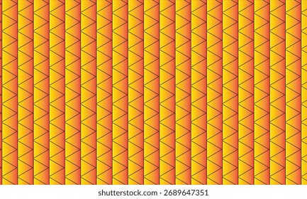 Abstract yellow and orange triangular pattern wallpaper background design concept