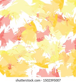 Abstract yellow and orange watercolour paint brush and strokes, scribble pattern background. colorful  brush strokes and hand drawn backdrop. modern beautiful grunge and stripes pattern background