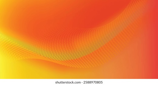 Abstract yellow and orange wave background poster with dynamic. technology network Vector illustration.