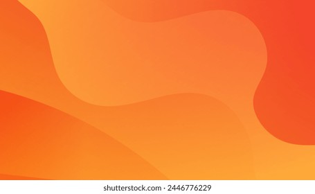 Abstract yellow and orange waves geometric background. Dynamic shapes composition. Applicable for gift card, Poster on wall poster template, EPS 10