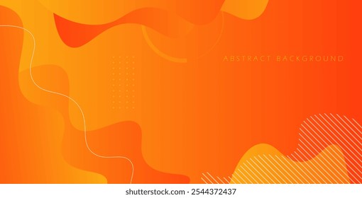 Abstrato ondas amarelas e laranja com um fundo geométrico. Design moderno com cores de gradiente e formas fluidas, perfeito para apresentações, sites, banners, papéis de parede, brochuras e cartazes.