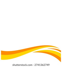 Abstract Yellow and Orange Wavy Background for Business Header