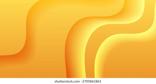Fundo Abstrato De Gradiente Ondulado Amarelo Laranja. Design moderno e criativo na moda em ilustração vetorial