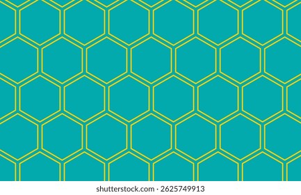 abstract yellow outline polygon pattern art.