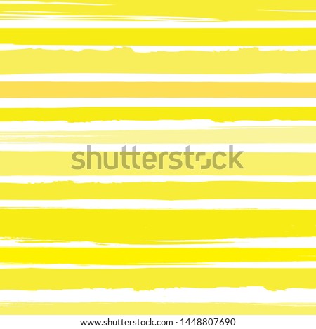 Abstract yellow paint brush and strokes, stripes pattern background. colorful yellow nice brush strokes and hand drawn with horizontal lines pattern background