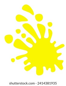 A abstract yellow paint splash