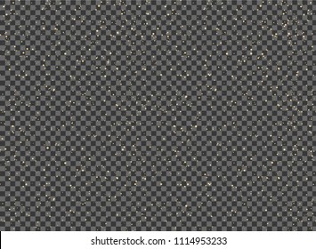 Abstrakte gelbe Farbe auf transparentem Hintergrund. Glitter-Element. Vektorgrafik