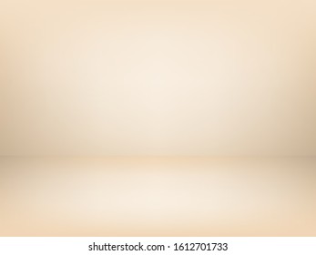 Abstract yellow pastel color tone background. Empty room with spotlight effect. EPS10 vector graphic art design.