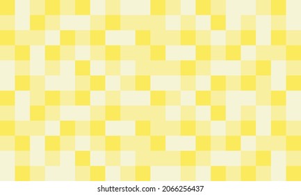Abstract yellow pattern for background of squares. Repeat in yellow color. Trendy minimal style. Applicable for Textile print, web design, Wallpaper and etc. Vector illustration