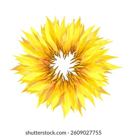 abstract yellow pattern element circle shape without background