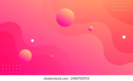 Abstract yellow and pink background. Fluid shapes composition. Eps10 vector