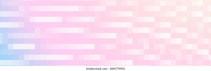 Abstract yellow, pink and blue lines mosaic banner background. Vector illustration.