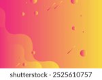 Abstract Yellow and pink gradient fluid wave background with meteor fall and circle for landing page, banner, cover book, wallpaper etc