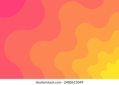 Fondo simple de onda de degradado amarillo y rosa Abstractas. Ilustración vectorial.
