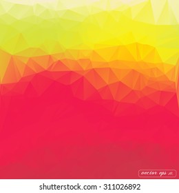 Abstract yellow and pink triangle geometrical vector background  illustration eps10