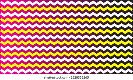Abstract Yellow, pink and white wave pattern background design horizontal zigzag texture. It is customizable file.