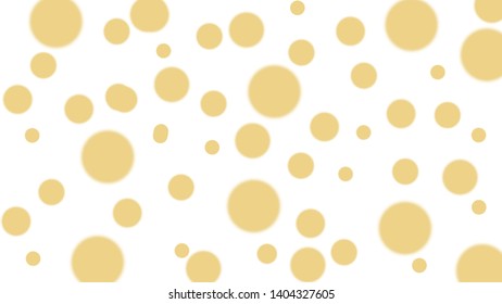 Abstract yellow polka dot background, vector for design.