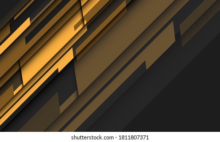 Abstract yellow polygon speed on black design modern technology futuristic background vector illustration.