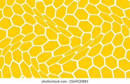 abstract yellow polygon wave pattern can be used background.