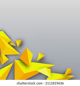 Abstract Yellow polygonal geometric background. Vector illustration