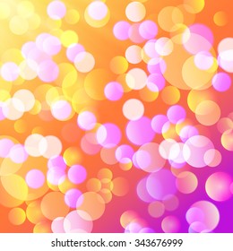 Abstract yellow and purple bokeh background