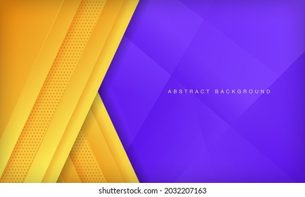 Abstract yellow and purple geometric background banner design.