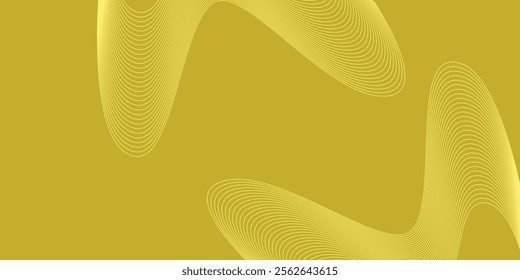 Abstract yellow purple gradient flowing wave lines on white background. Modern colorful wavy lines pattern design element.