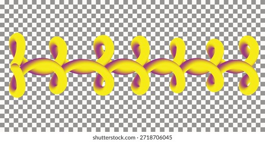 Abstrato amarelo e roxo gradiente fluido formas espirais em um fundo transparente