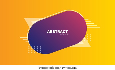 Abstract yellow with purple label background with fluid shapes modern concept.minimal poster. background for banner, web, cover, billboard, brochure, social media, landing page.