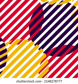 Abstract yellow, purple and red circle striped on the white background. Vector illustration. 