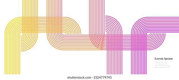 abstract yellow purple stripe line, geometric texture background, futuristic technology, retro styled concept