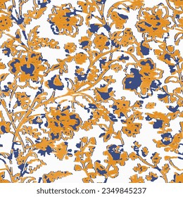 Resumen blanco morado amarillo en diseño vectorial de diseño floral.Patrón moderno con formas florales. Diseño floral contemporáneo creativo sin fisuras.