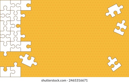 Abstractas fondo amarillo del rompecabezas con los puntos