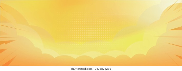 Abstract Yellow Radiant Geometric Background