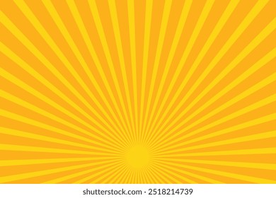 Abstrakte gelbe Strahlen Hintergrund, Farbe Burst, Radiale Sonnenfarbe, Design.