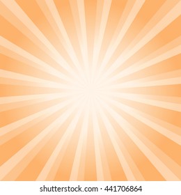 Abstract Yellow rays background. Vector