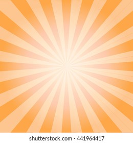 Abstract Yellow rays background. Vector