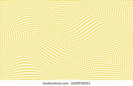 abstract yellow rectangle dot wave pattern can be used background.