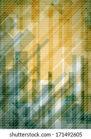 Abstract Yellow Rectangle Shapes Background. Vector Illustration. Eps 10.