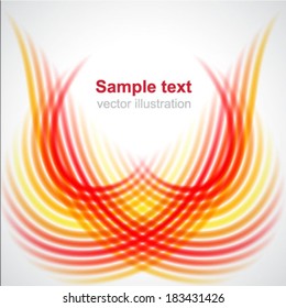 Abstract yellow, red background