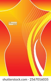 Abstract yellow and red background illustration design