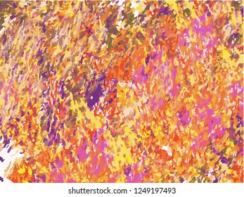 Abstract yellow red background on white backdrop. Rectangular horizontal shape. Average rough design. Vector.