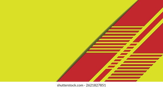 Abstract yellow and red dynamic sporty horizontal background template for media promotion or web banner